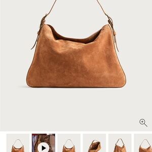 J Crew Berkeley Suede Shoulder Hobo Bag in Dark Green with Dust Bag